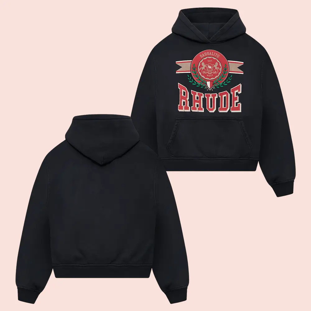 Rhude Merch Sausalito Crest Hoodie Rhude Hoodie Birthday Presents For Best Friends
