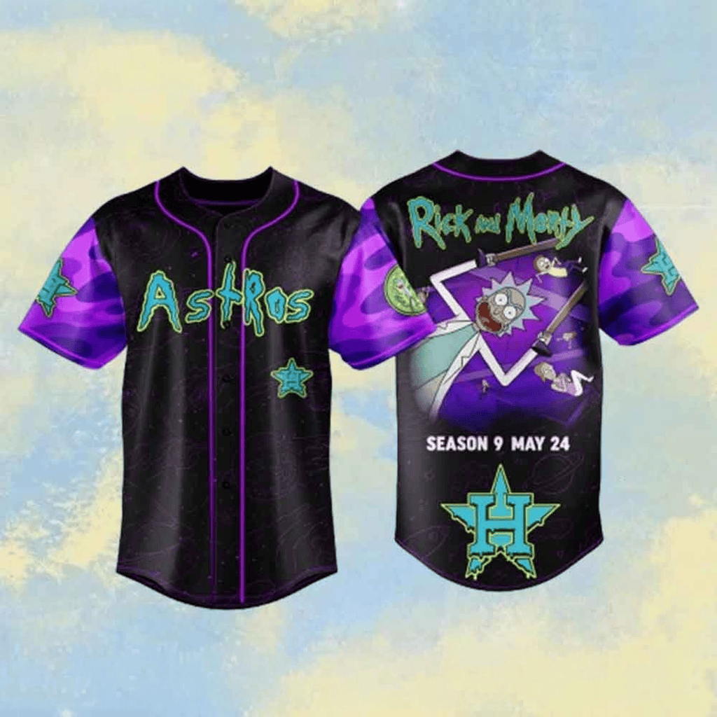 Rick And Morty X Houston Astros Custom Baseball Jersey 2026 Fan Merch Gifts For Husband