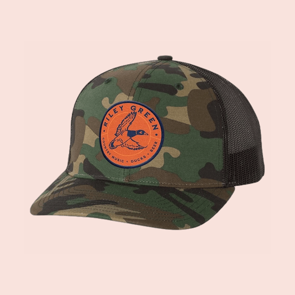 Riley Green Country Music Camo Trucker Hat Riley Green Trucker Cap Present For Fans