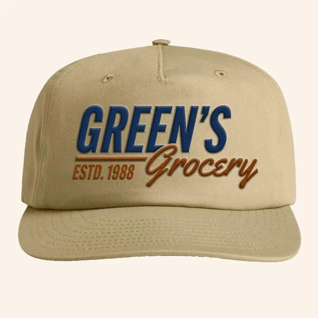 Riley Green Merch Embroidered Green's Grocery Hat Gifts For Friends -WearandDecor