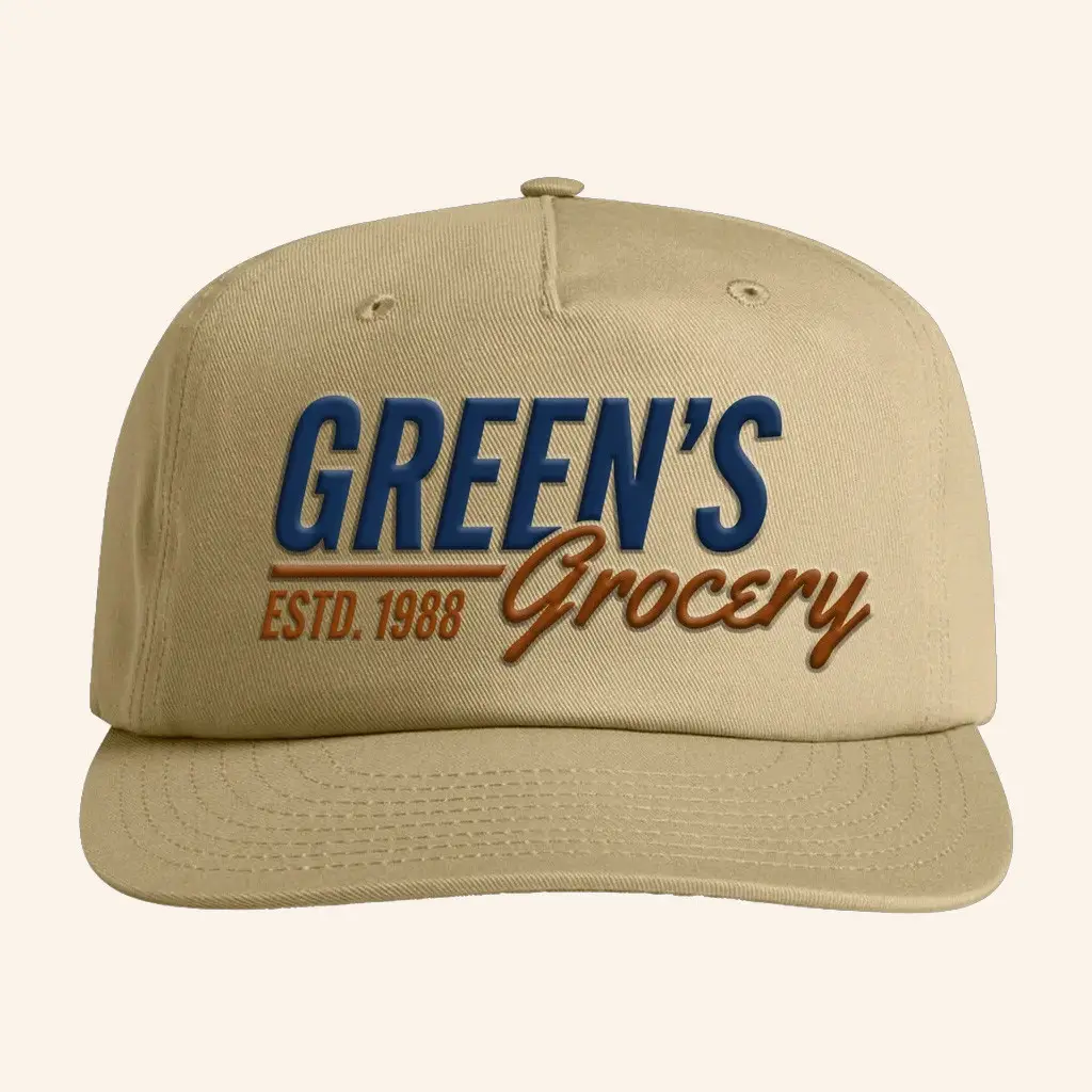 Riley Green Merch Green's Grocery Snapback Hat Embroidered Christmas Present For Dad - Wear&Decor