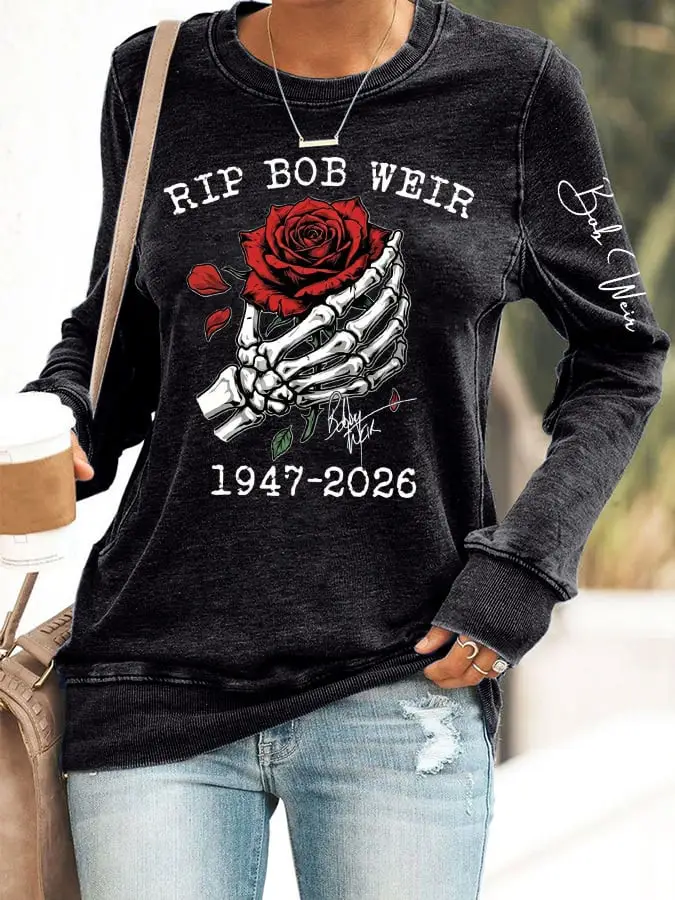 RIP Bob Weir 1947 2026 Sweatshirt For Women Bob Weir Grateful Dead Merch Memorial Gift