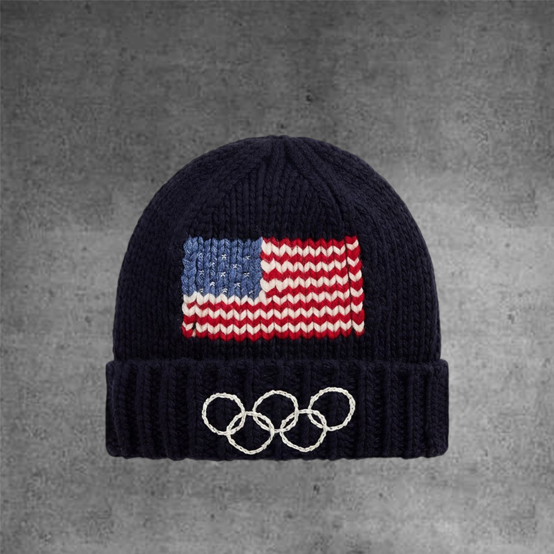 RL Team USA Flag Beanie USA Winter Olympics 2026 Beanie USA Hockey Merch