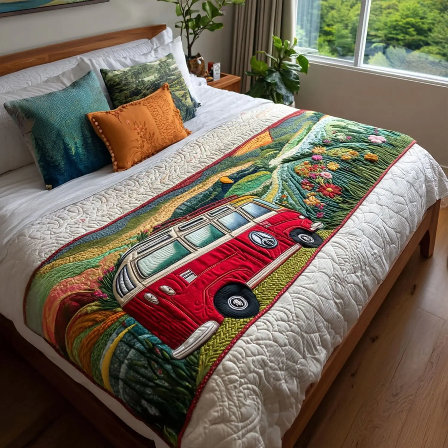 Road Trip Dreams Quilted Bed Runner Road Trip Dreams Travel Home Gift