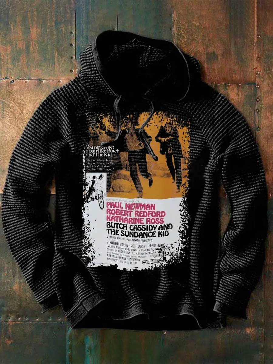 Robert Redford Butch Cassidy Hoodie The Sundance Kid Poster Film Graphic Gifts For Fans