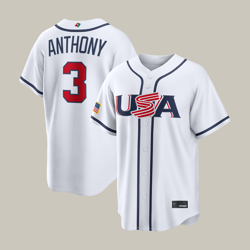 Roman Anthony USA 2026 World Baseball Classic 3 Jersey Team USA Baseball Shirt Gift Ideas