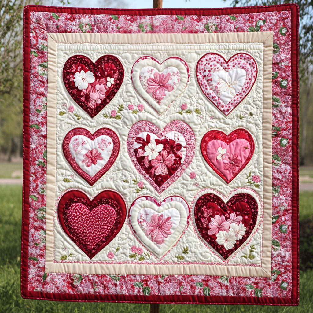 Romance Bloom Quilted Blanket Modern Home Decor Unique Valentine's Day Ideas Gifts