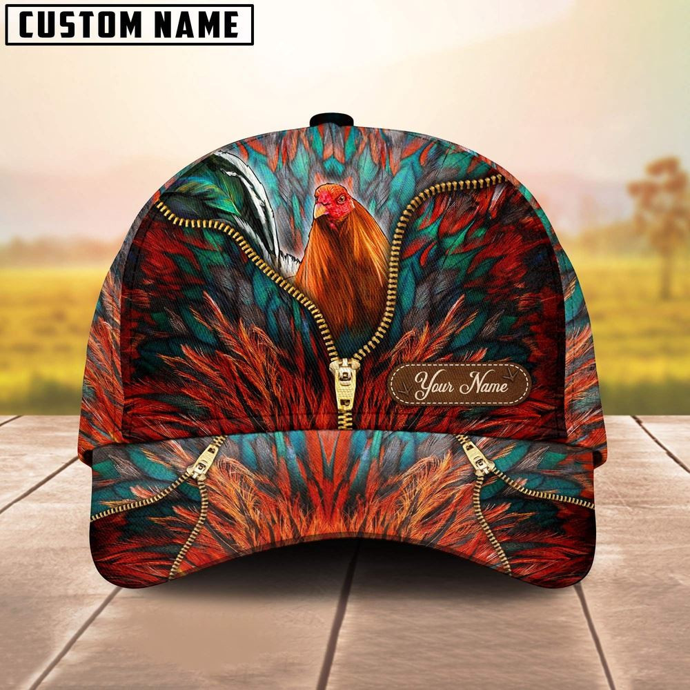 Rooster Hair Color Customized Name Cap Farmer Baseball Cap Unique Gifts For Farmers