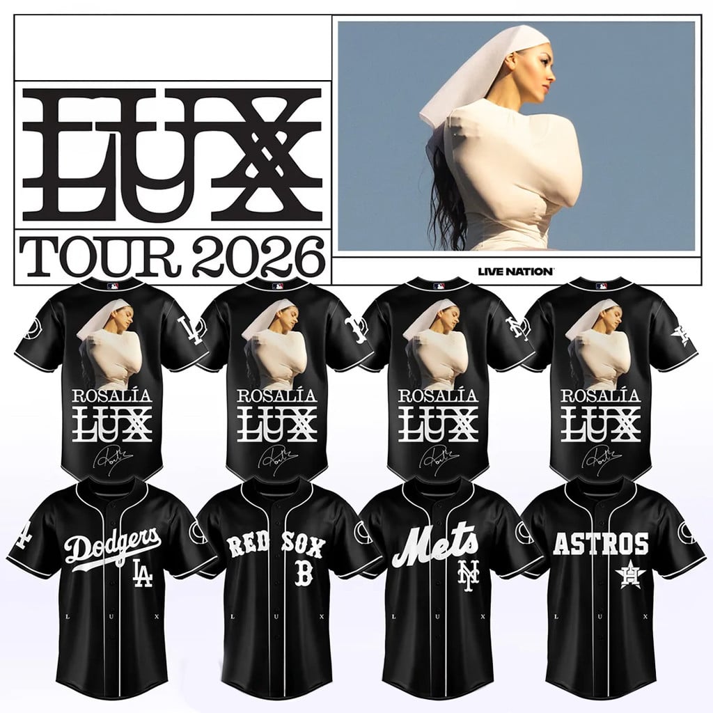 Rosalia LUX Tour X MLB 2026 Baseball Jersey Fan Merch Best Birthday Gifts