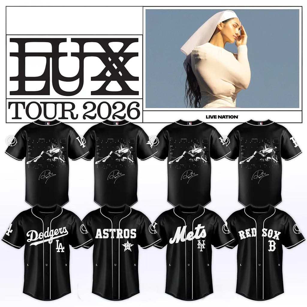 Rosalia LUX Tour X MLB 2026 Black Baseball Jersey Rosalia Merch Best Gifts For Fans