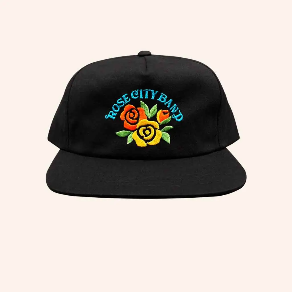 Rose City Band Merch Roses Embroidered Snapback Hat Unique Gifts For Music Lovers -WearandDecor