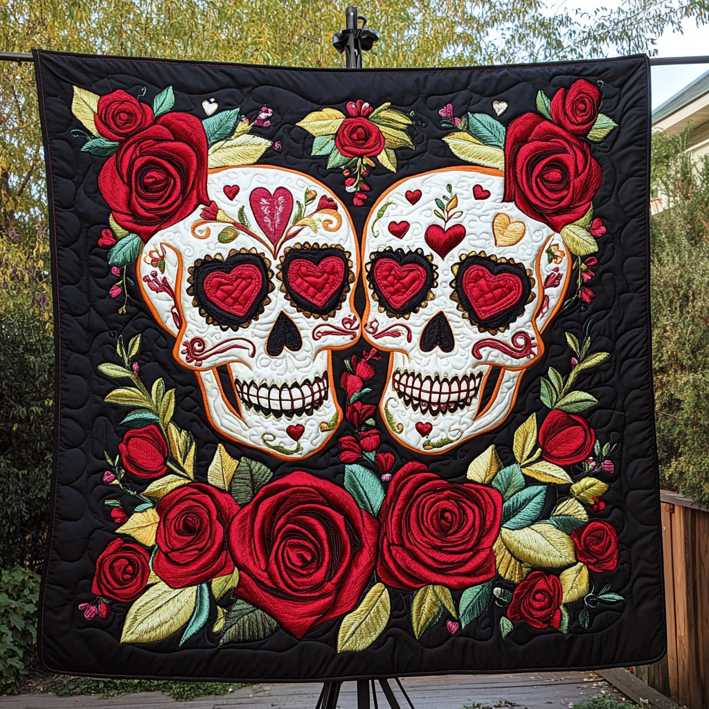 Rose Embrace Quilted Blanket Rustic Home Decor Gift Suggestions For Valentine's Day