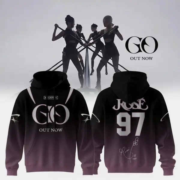 Rose x Blackpink Go Out Now 2026 Hoodie Kpop Concert Merch Pullover Gift For Fans Rose x Blackpink Go Out Now 2026 Hoodie Kpop Concert Merch Pullover Gift For Fans - Image 1