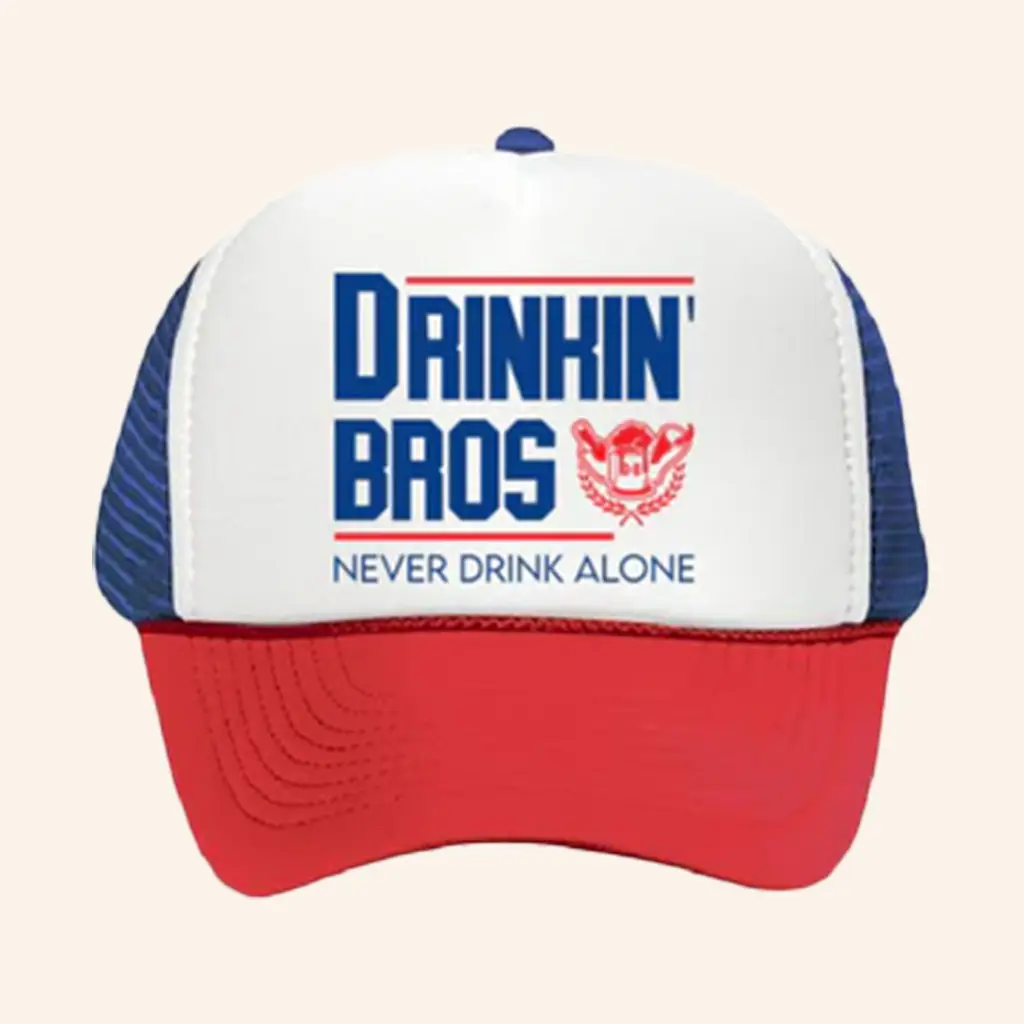 Ross's Drinkin' Bros Trucker Hat Never Drink Alone Cap Gifts For Husband - WearandDecor