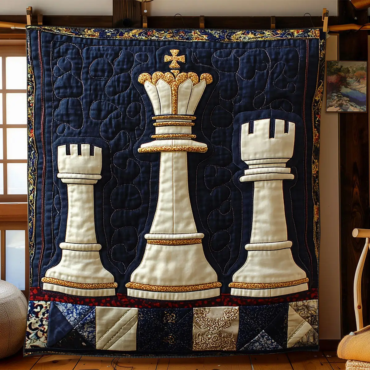 Royal Chess Quilt Throws And Blankets Mothers Day Gift For New Mother