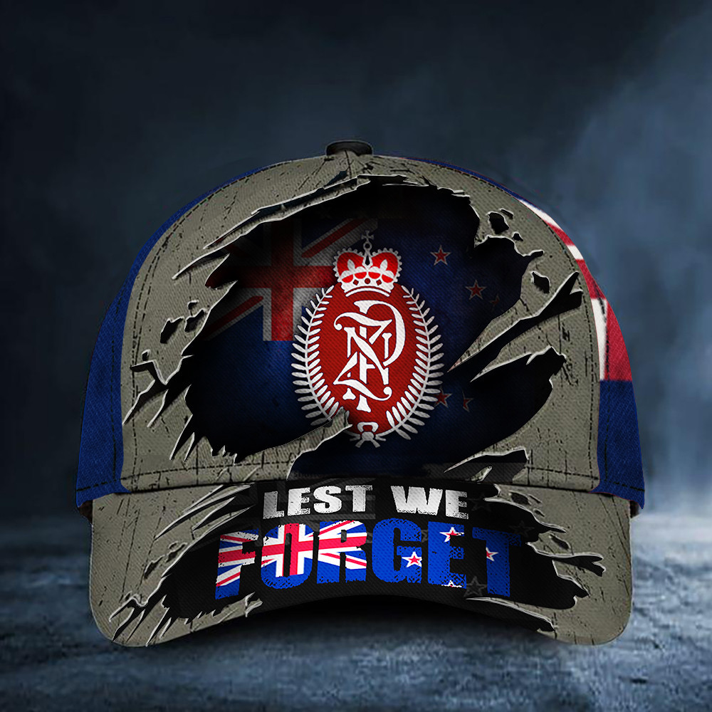 Royal Lest We Forget New Zealand Flag Hat Proud Veteran Patriotic Merchandise Memorial Gifts Royal Lest We Forget New Zealand Flag Hat Proud Veteran Patriotic Merchandise Memorial Gifts - Image 1