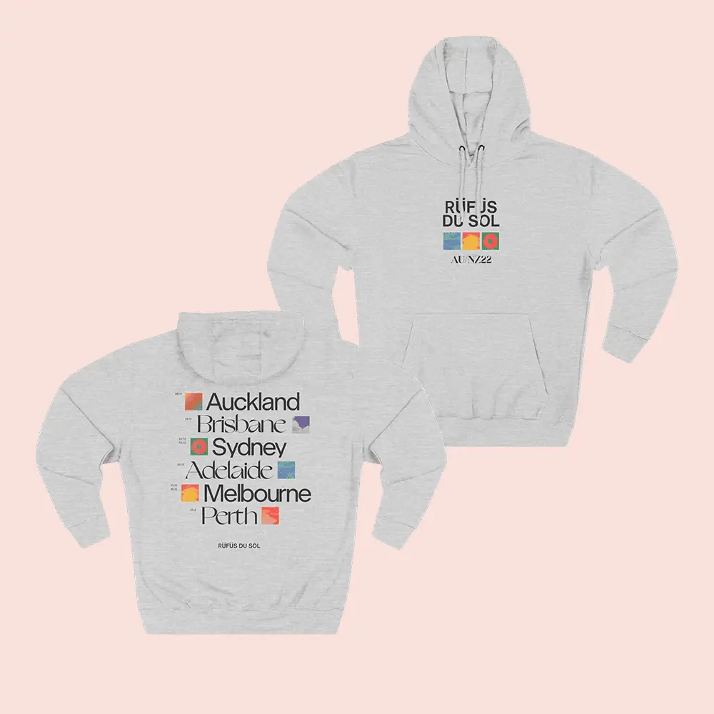 Rufus Du Sol Merch ANZ Cities Tour Hoodie RDS Band Merchandise Gifts For Fans Rufus Du Sol Merch ANZ Cities Tour Hoodie RDS Band Merchandise Gifts For Fans - Image 1