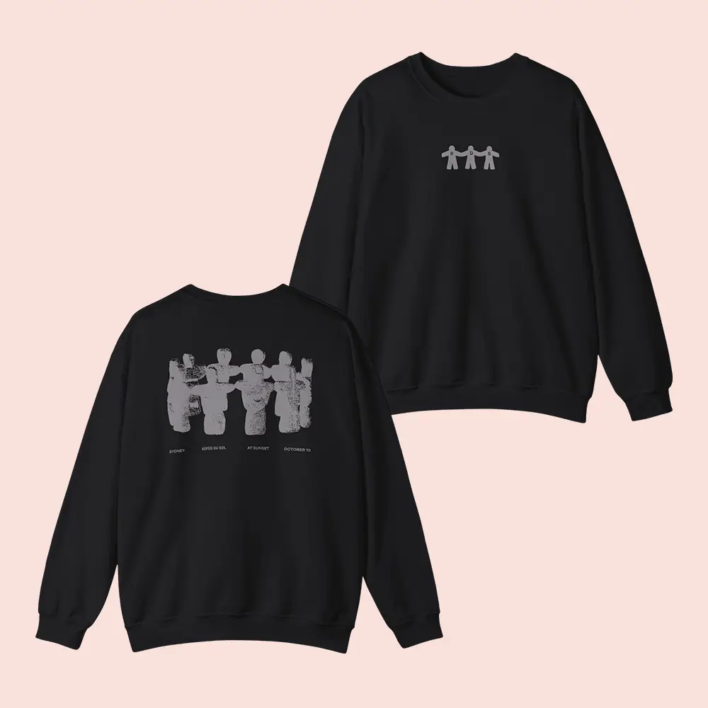 Rufus Du Sol Merch Music Is Better Sweatshirt Black RDS Band Merchandise Store
