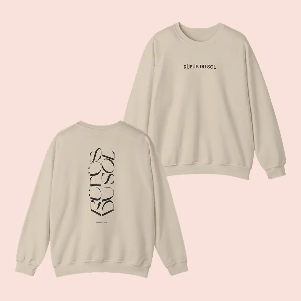 Rufus Du Sol Merch Official Surrender Tour Sweatshirt RDS Band Merchandise Present For Fans