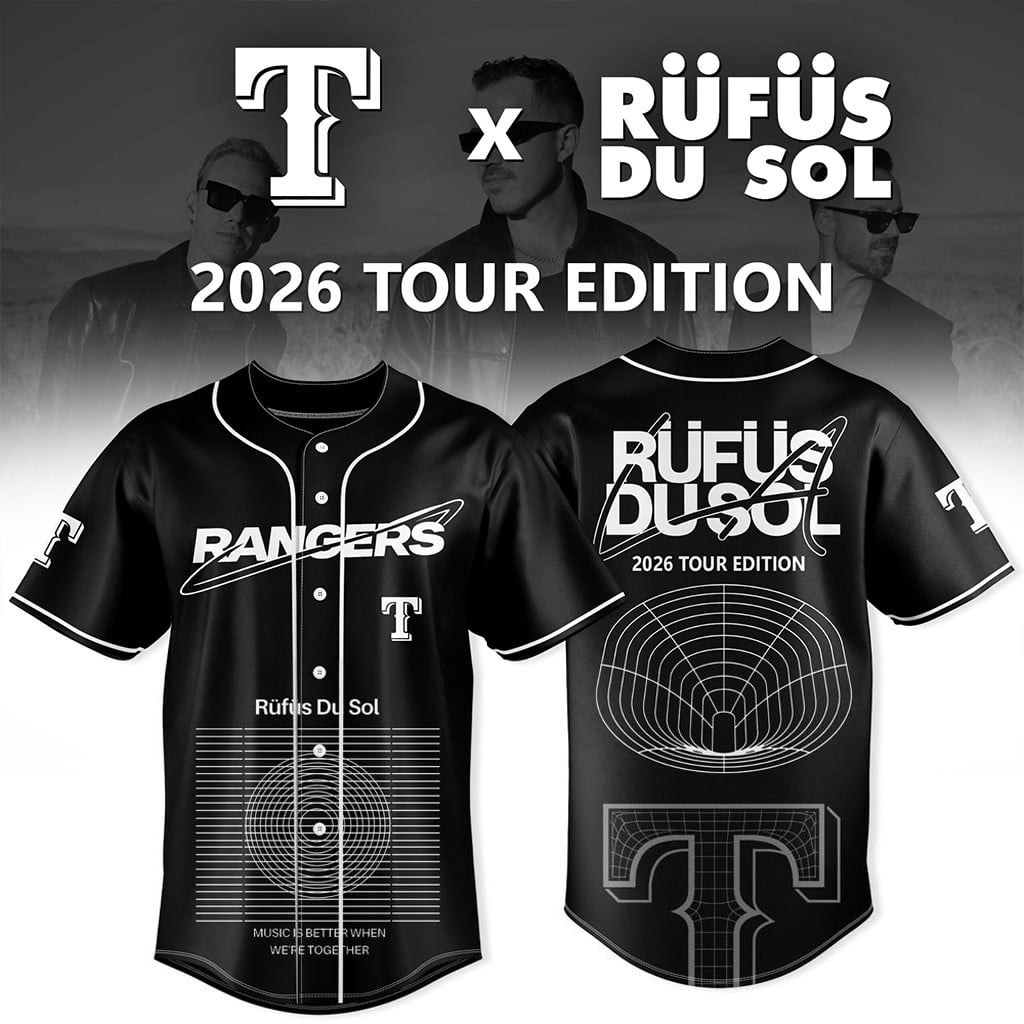 Rufus Du Sol x T Rangers 2026 Tour Baseball Jersey Best Gifts For Baseball Fans