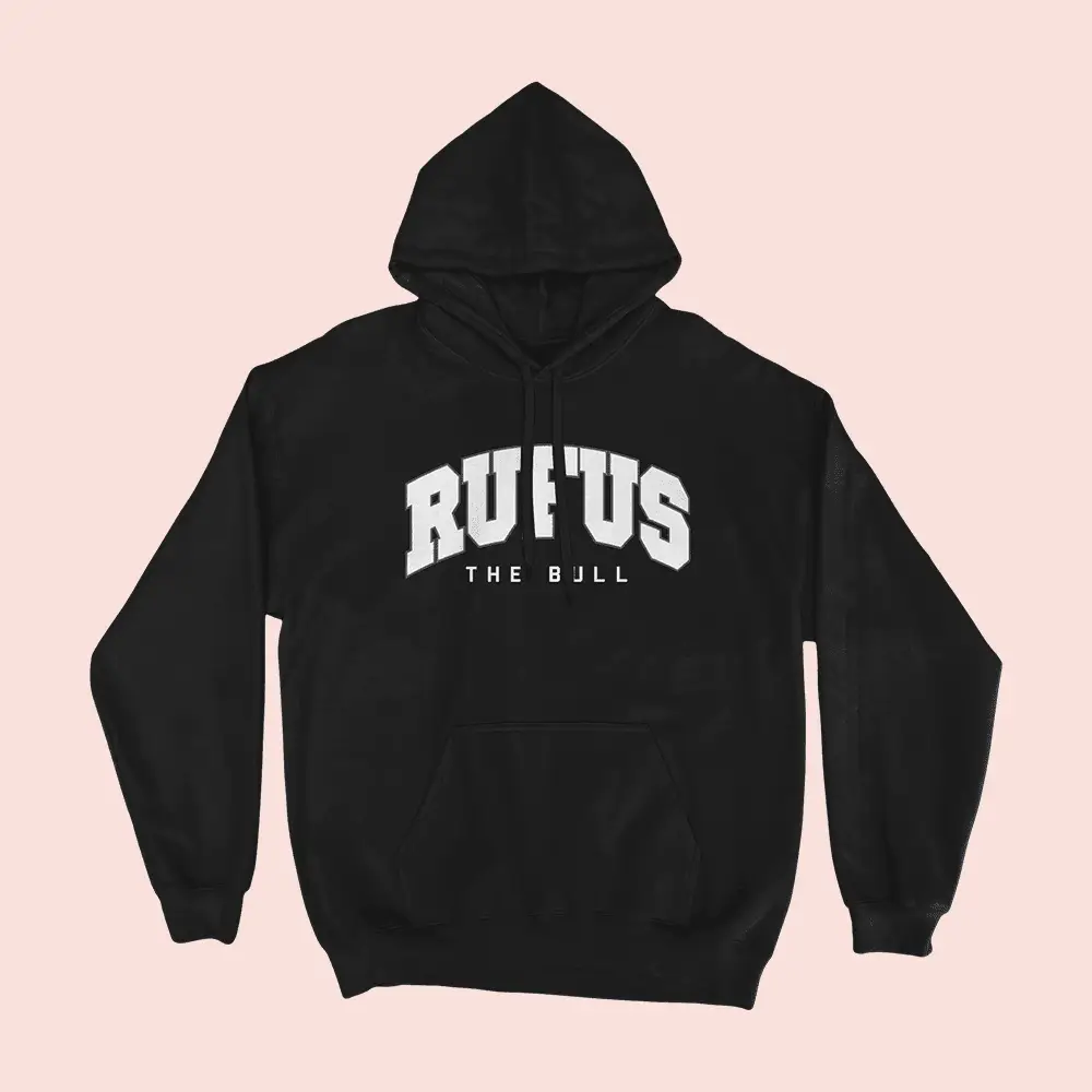 Rufus The Bull Merch Rufus The Bull Logo Hoodie Rufus The Bull Hooded Sweatshirt Him Gifts