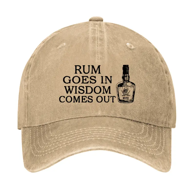 Rum Goes In Wisdom Comes Out Funny Cap Men’s Funny Saying Shirt – Sarcastic Graphic Tee