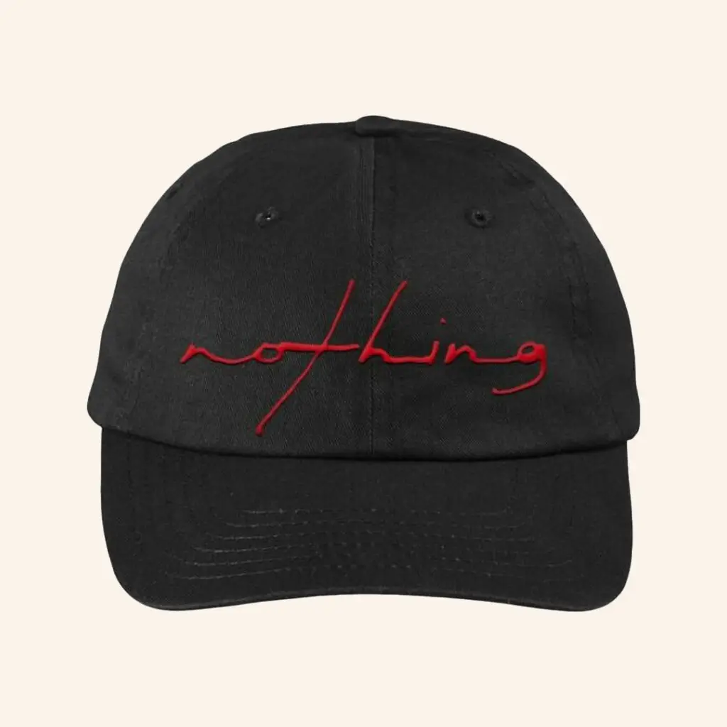 Run For Cover Records Merch Nothing Script Hat Embroidered Christmas Gift Ideas For Him - Wear&Decor