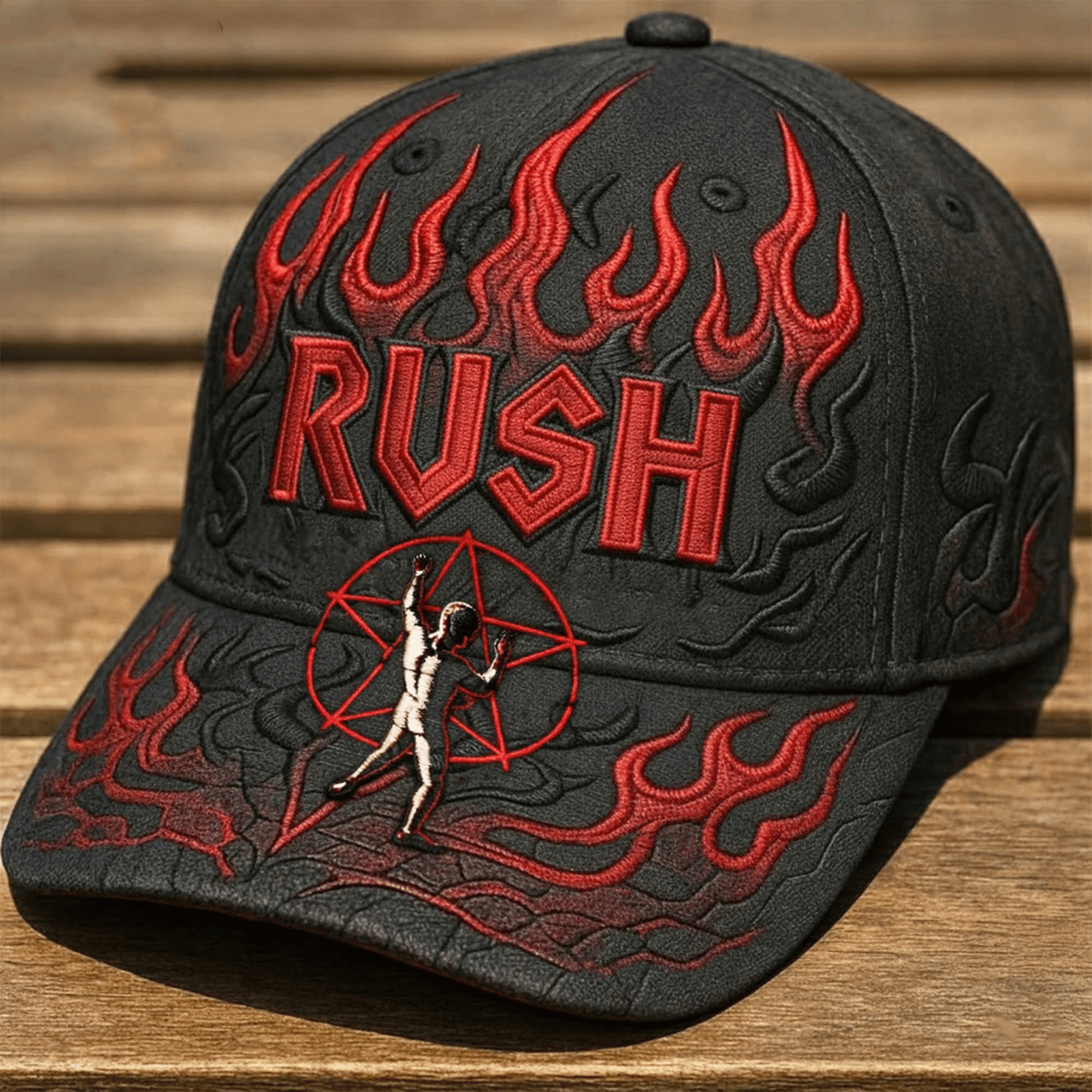 RUSH Tour Merch Hat Red Fire RUSH Rock Band Merchandise Concert Fan Gifts For Him