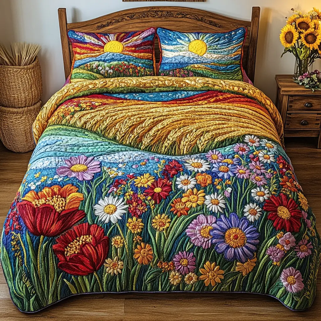 Rustic Charm Quilted Bedding Set Cute Farmhouse Bedroom Ideas Unique Gifts For Family