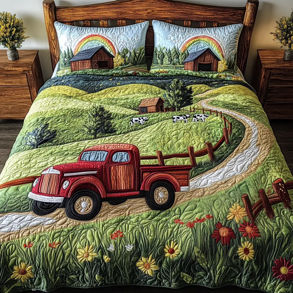 Rustic Charm Quilted Bedding Set Premium Comforter Set for Restful Nights