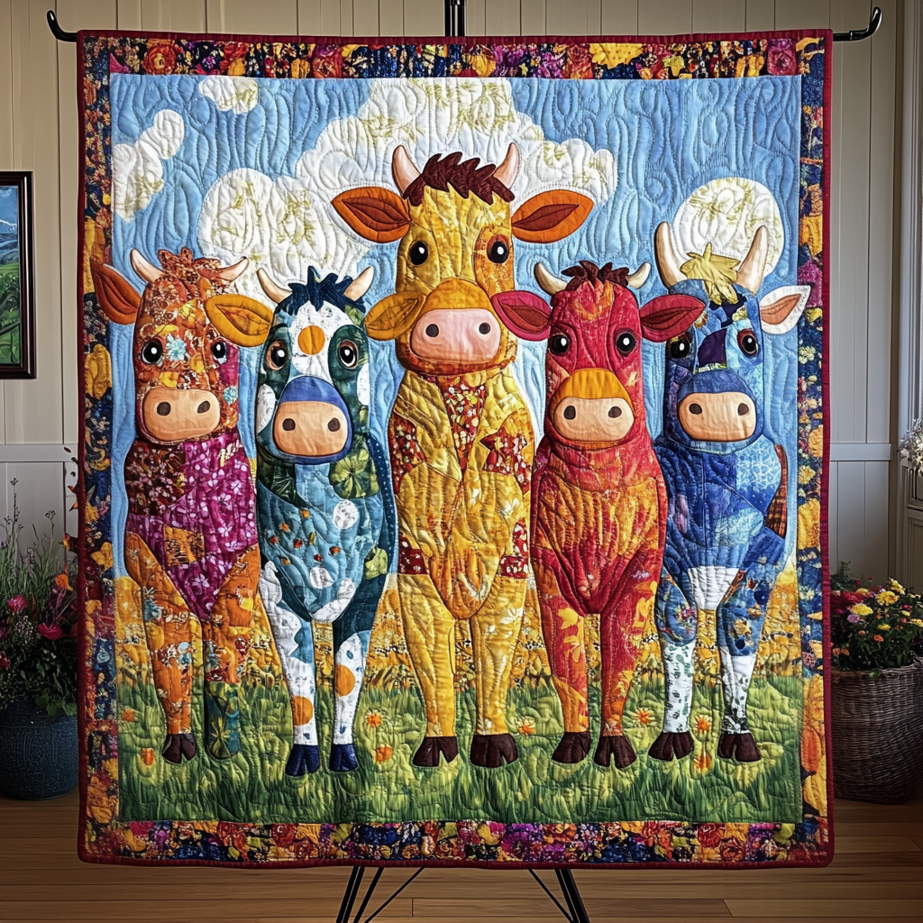 Rustic Charm Quilted Blanket Cute Throw Blanket Cowboy Boyfriend Gifts