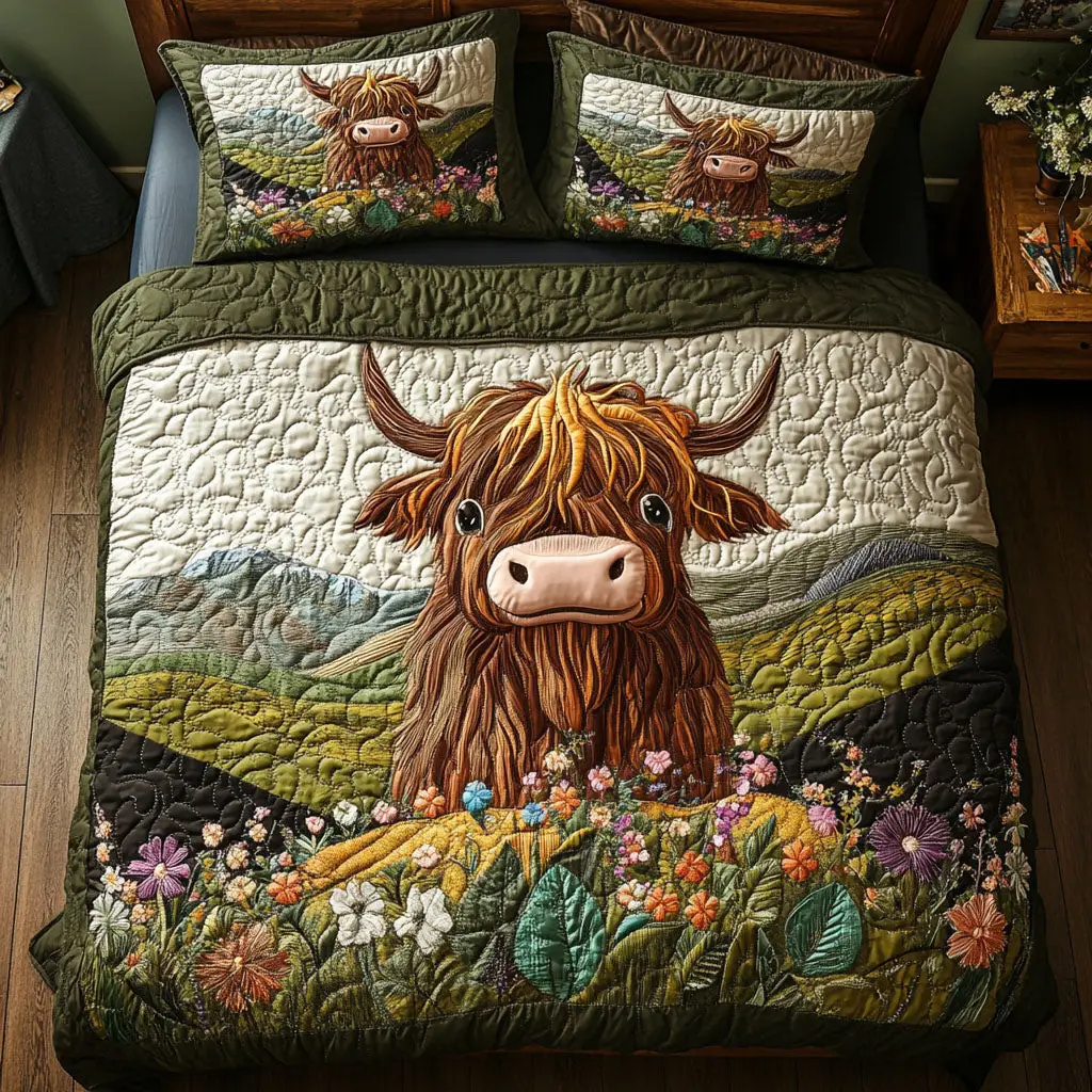 Rustic Herd Quilted Bedding Set Premium Comforter Set for Restful Nights