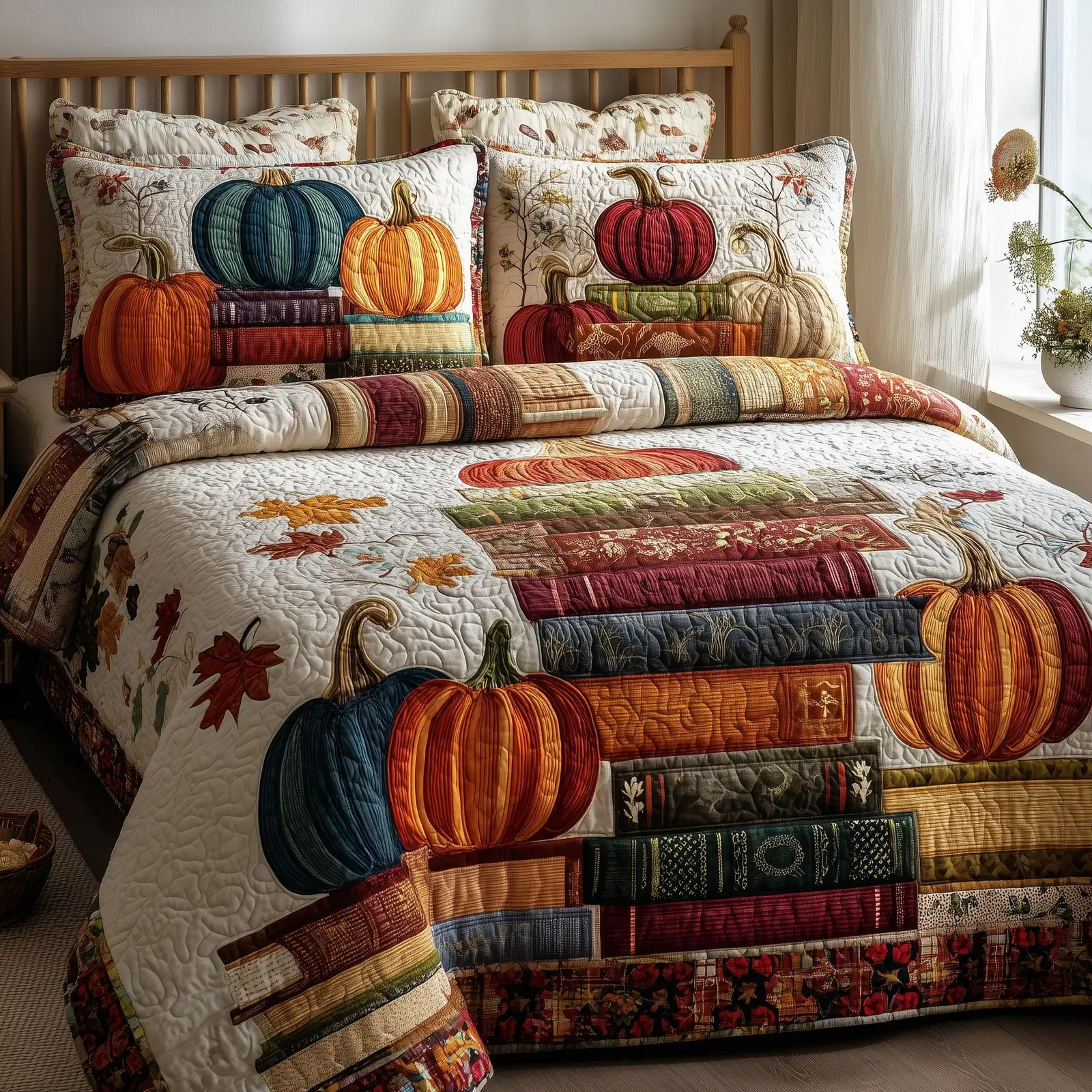 Rustic Reads Quilted Bedding Set Wedding Gift Rustic Reads Quilted Bedding Set Wedding Gift - Image 1