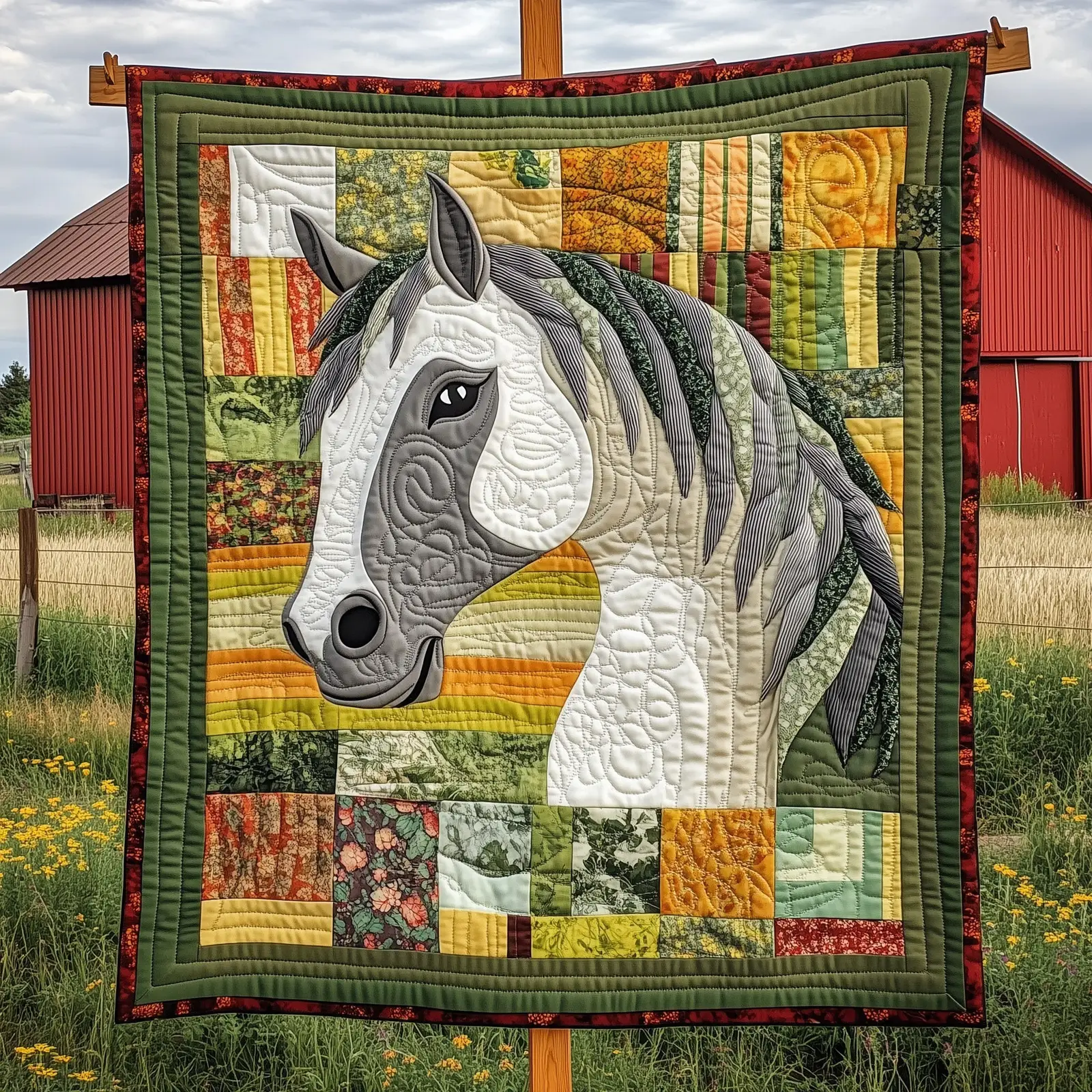 Rustic Rider Quilted Blanket Cozy Horseback Adventure Throw Unique Gifts For Horse Lovers