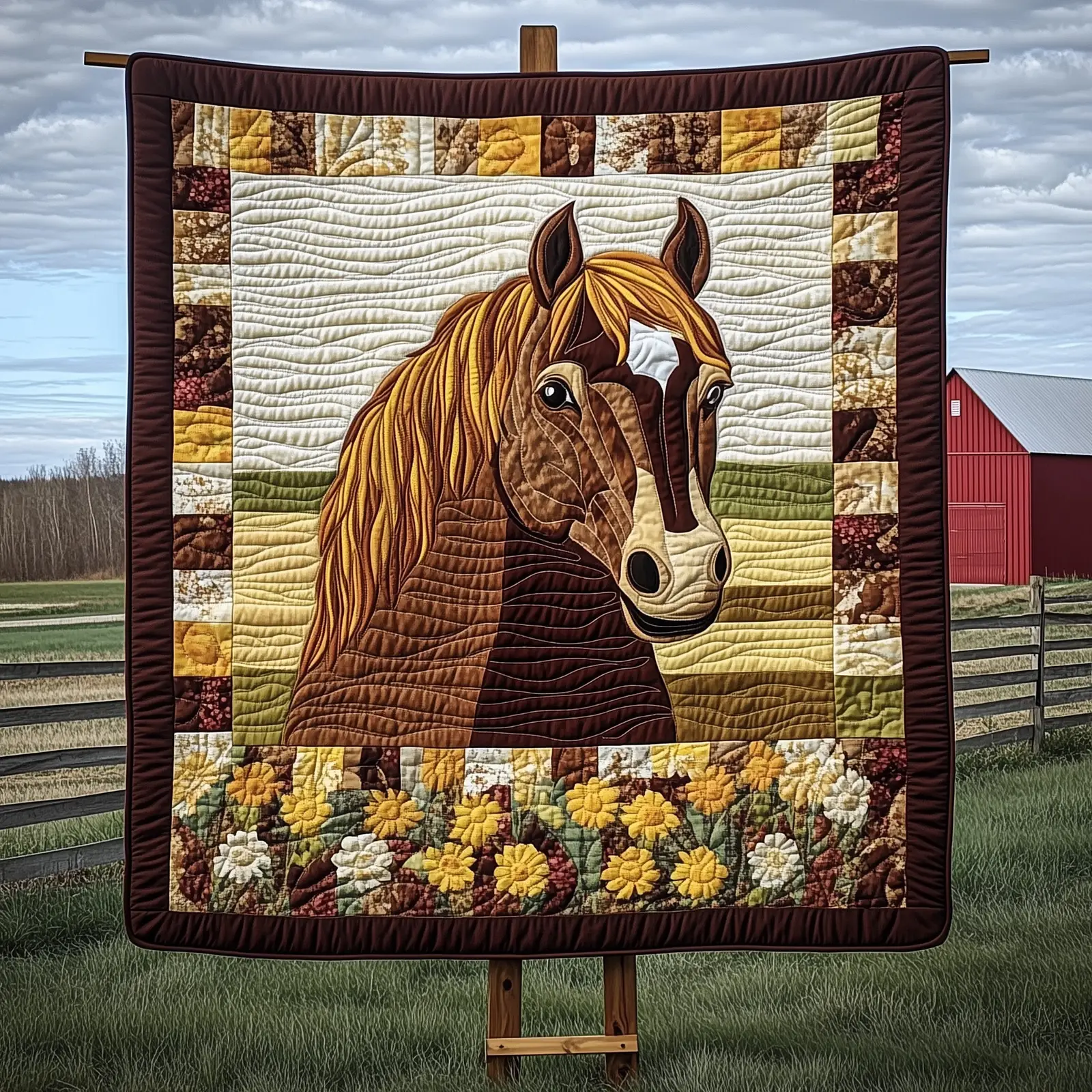 Rustic Rider Quilted Blanket Durable And Warm Throw Unique Gifts For Horse Lovers Rustic Rider Quilted Blanket Durable And Warm Throw Unique Gifts For Horse Lovers - Image 1