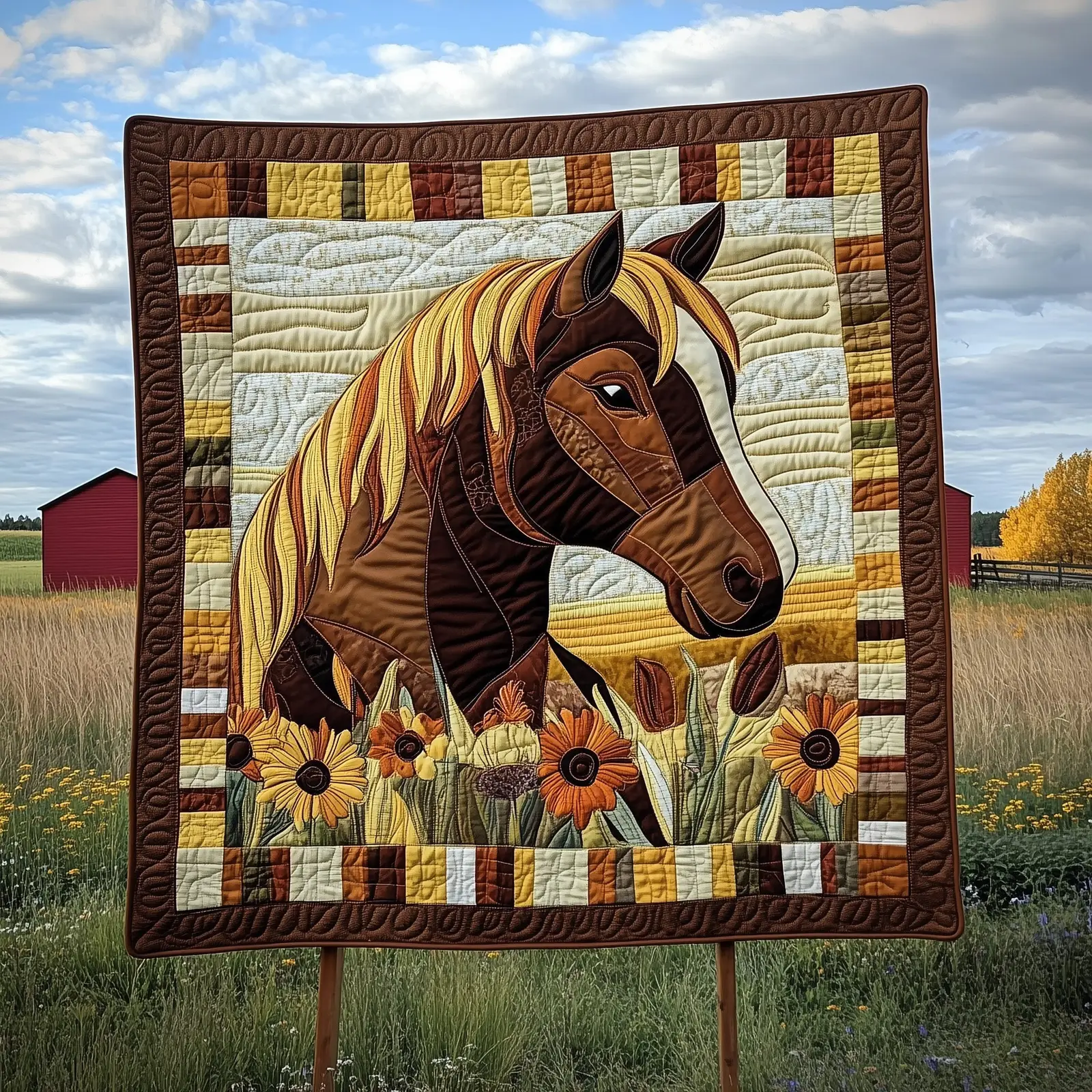 Rustic Rider Quilted Blanket Vintage Equestrian Quilt Unique Gifts For Horse Lovers