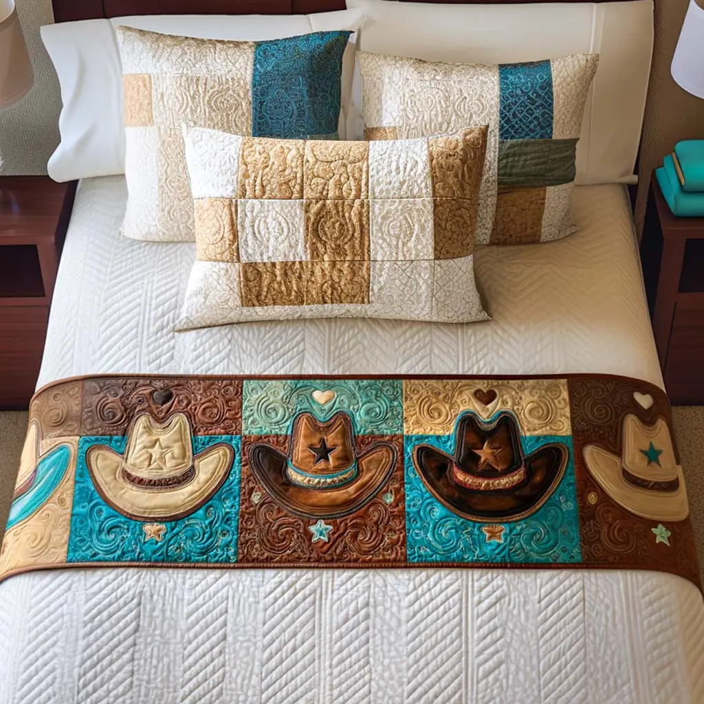 Rustic Rodeo Quilted Bed Runner Rustic Rodeo Western Home Gift