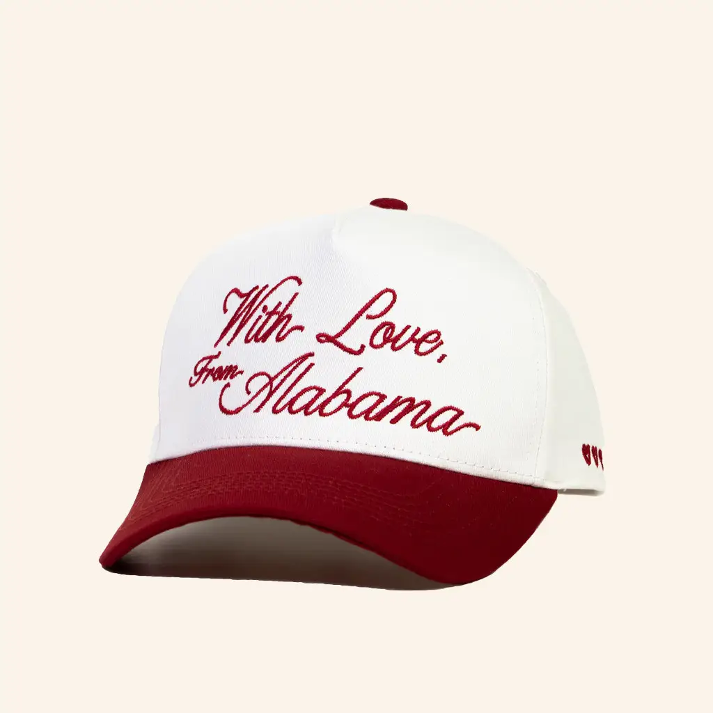 Rustler Hat Co Merch With Love From Alabama Embroidered Hat Gifts For Husband -WearandDecor
