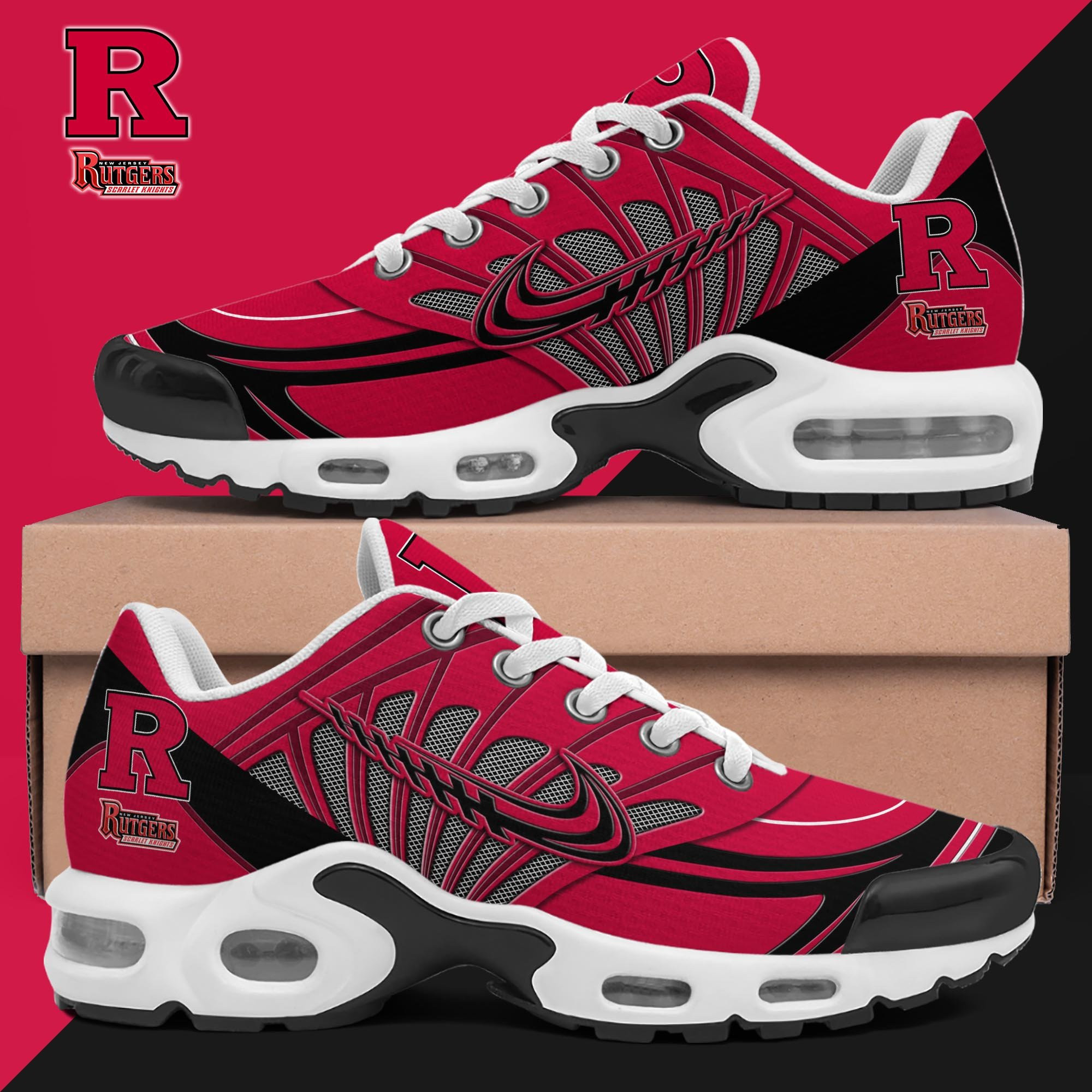 Rutgers Scarlet Knights Shoes 2026 Version Custom Name 135