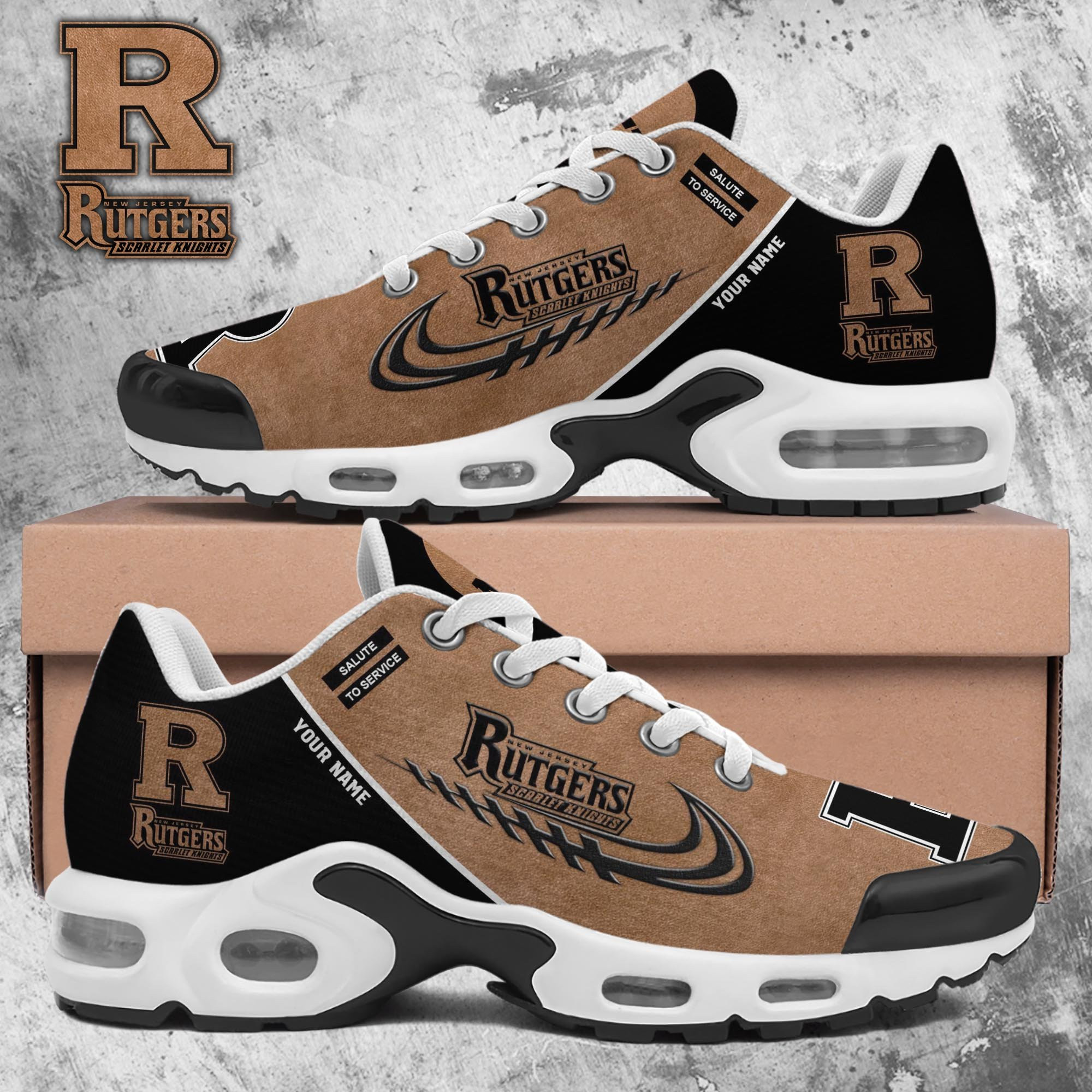 Rutgers Scarlet Knights Shoes 2026 Version Custom Name, Shoes For Football Fans, Fan Gifts Ph637