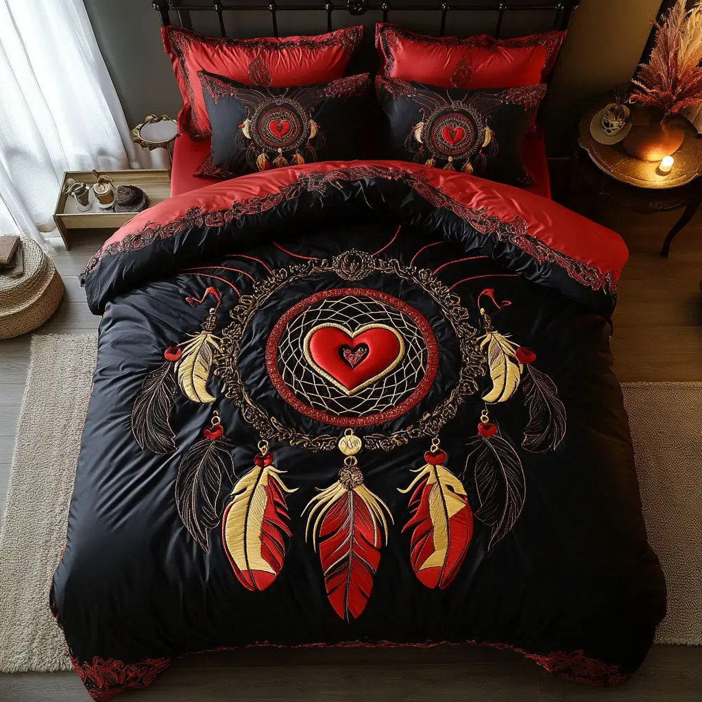 Sacred Dreamcatcher Quilted Bedding Set Duvet Cover Bedspread Gifts Bedroom Decorative Sacred Dreamcatcher Quilted Bedding Set Duvet Cover Bedspread Gifts Bedroom Decorative - Image 1