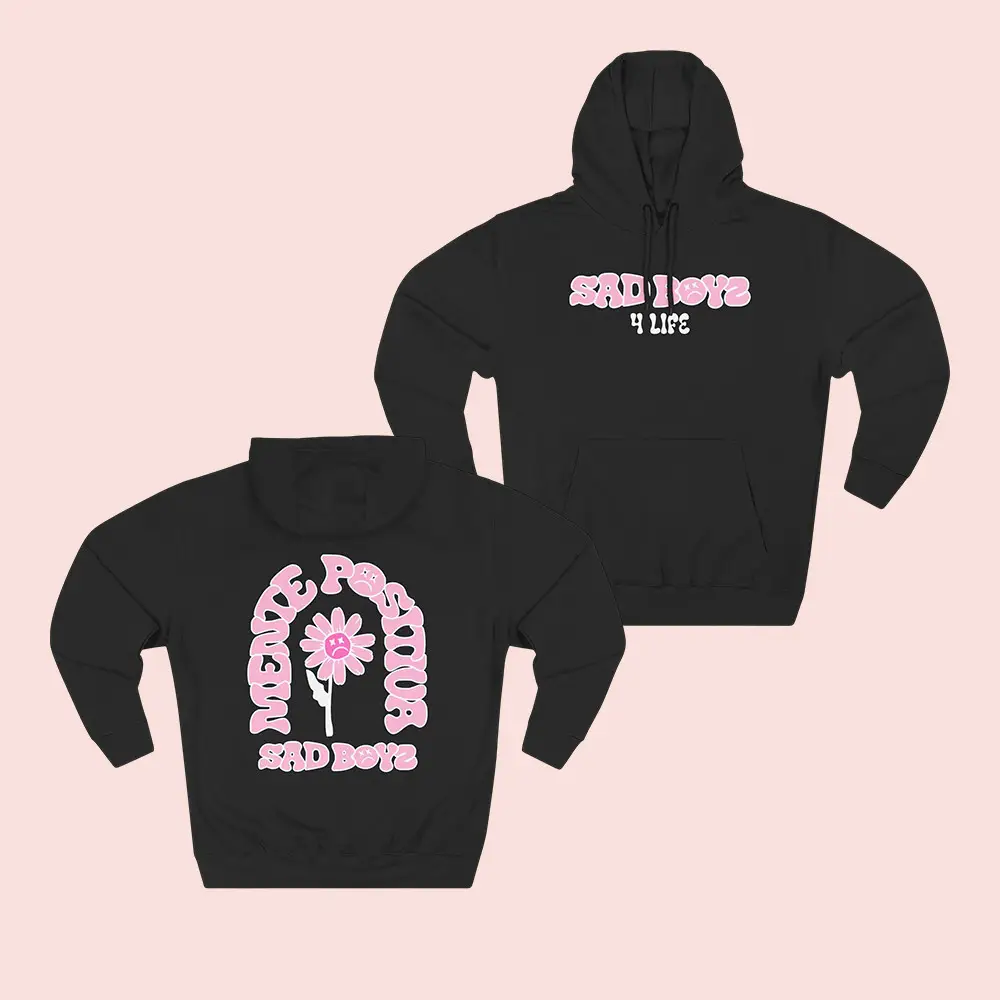 Sad Boyz Merch Junior H Sad Boyz Flower Hoodie Mente Positiva Hoodie Fan Apparel