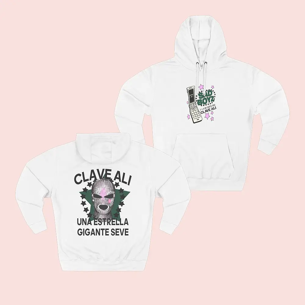 Sad Boyz Merch Sad Boyz By Junior H Clave Ali Hoodie Junior H Merch Gifts For Fans