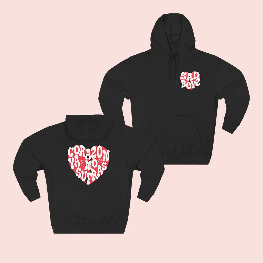Sad Boyz Merch Sad Boyz By Junior H Heart Hoodie Fan Apparel Gifts For Him Her