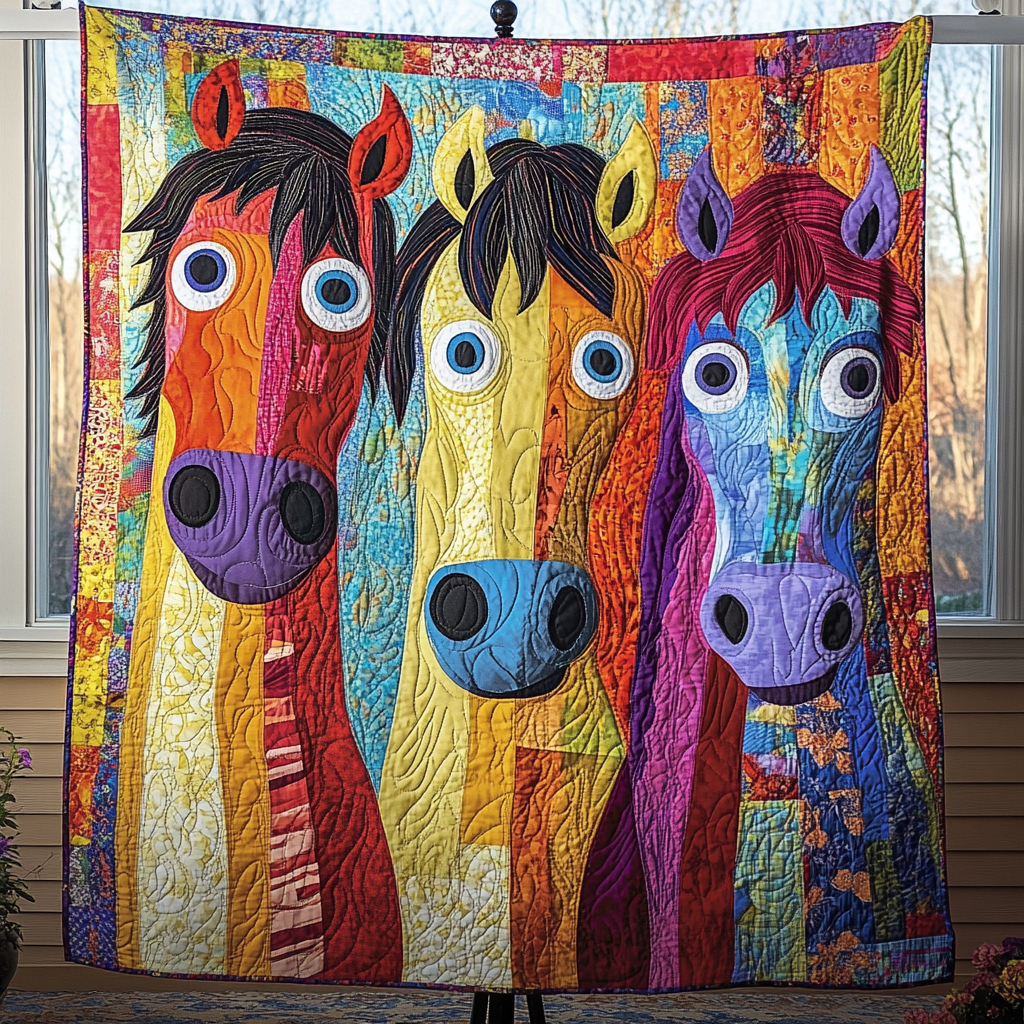 Saddle Squad Quilted Blanket Home Bedding Decor Gift Ideas For Fishing Lovers