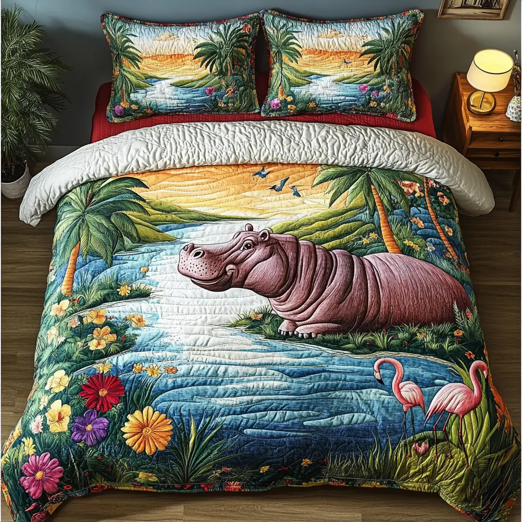 Safari Serenity Quilted Bedding Set Stylish Bed Sheet Set for Modern Home