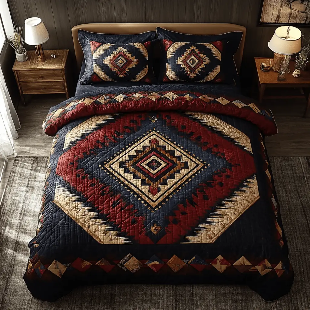 Sage And Sand Quilted Bedding Set Cool Bedroom Decor Best Native American Gifts