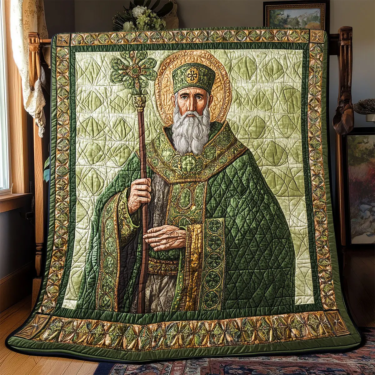 Saint Patrick Easter Quilt Blanket For Couch Gifts For Father's Day From Wife