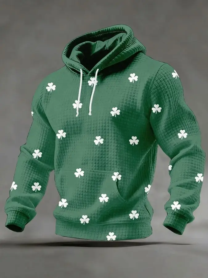 Saint Patrick's Day Hoodie Good Checkered Fabric Clothing Present Ideas For Him