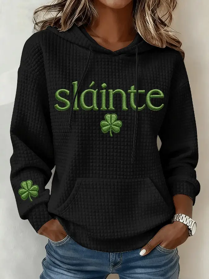 Saint Patrick's Day Hoodie Irish Shamrock Slainte Clothing Ideas For Daughter